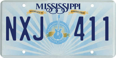 MS license plate NXJ411