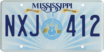 MS license plate NXJ412
