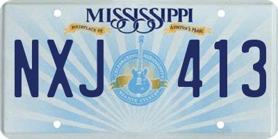 MS license plate NXJ413