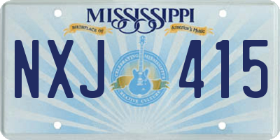 MS license plate NXJ415