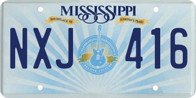 MS license plate NXJ416