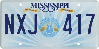 MS license plate NXJ417