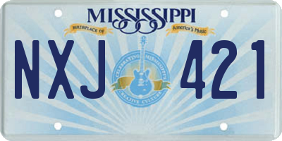 MS license plate NXJ421