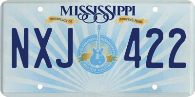 MS license plate NXJ422