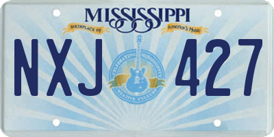 MS license plate NXJ427