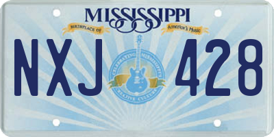 MS license plate NXJ428