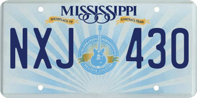 MS license plate NXJ430