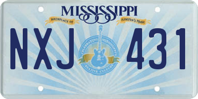MS license plate NXJ431