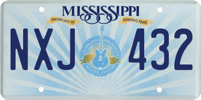 MS license plate NXJ432