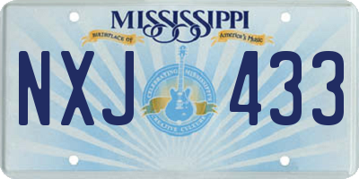 MS license plate NXJ433