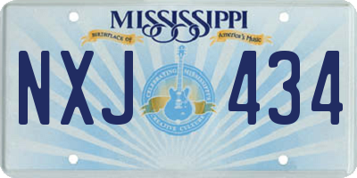 MS license plate NXJ434