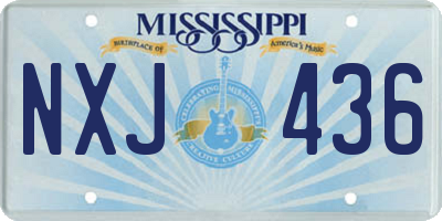 MS license plate NXJ436
