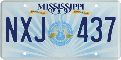 MS license plate NXJ437