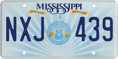 MS license plate NXJ439