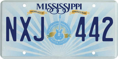 MS license plate NXJ442