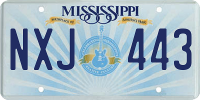 MS license plate NXJ443