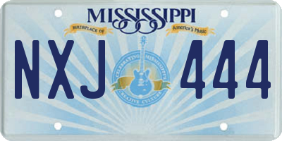 MS license plate NXJ444