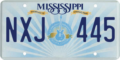 MS license plate NXJ445