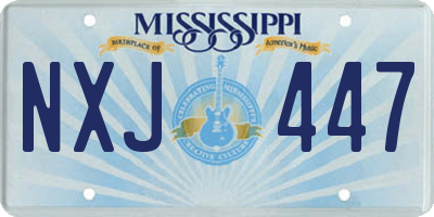 MS license plate NXJ447