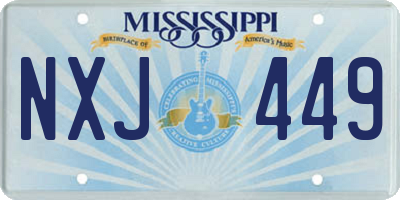 MS license plate NXJ449