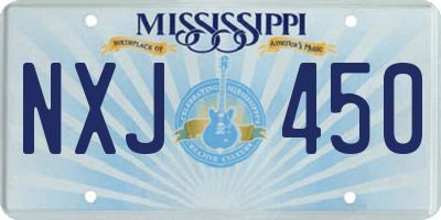MS license plate NXJ450