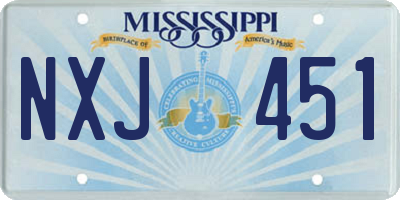MS license plate NXJ451