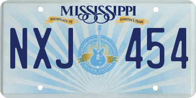 MS license plate NXJ454