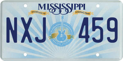 MS license plate NXJ459