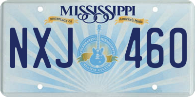MS license plate NXJ460