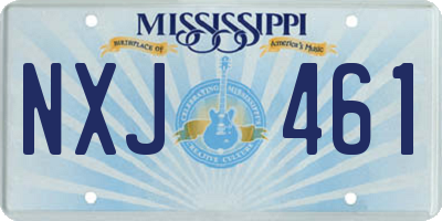 MS license plate NXJ461