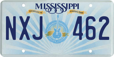 MS license plate NXJ462