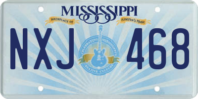 MS license plate NXJ468