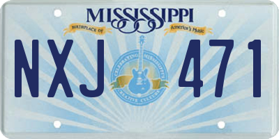 MS license plate NXJ471