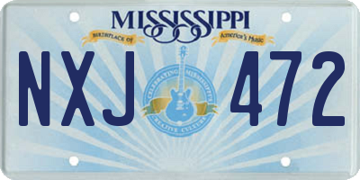 MS license plate NXJ472