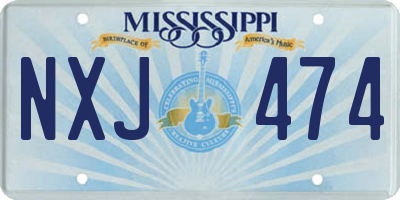 MS license plate NXJ474
