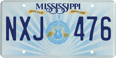 MS license plate NXJ476