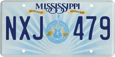 MS license plate NXJ479