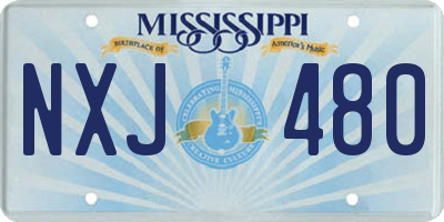 MS license plate NXJ480