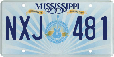 MS license plate NXJ481