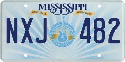 MS license plate NXJ482