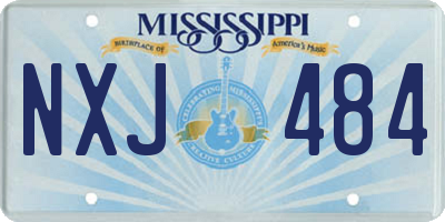 MS license plate NXJ484