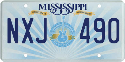 MS license plate NXJ490