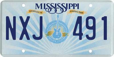MS license plate NXJ491