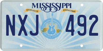 MS license plate NXJ492