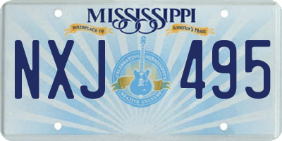 MS license plate NXJ495