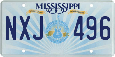 MS license plate NXJ496
