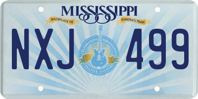 MS license plate NXJ499