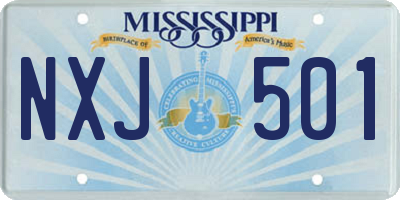 MS license plate NXJ501