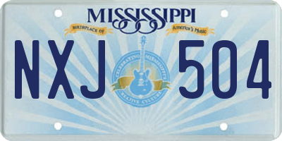 MS license plate NXJ504