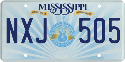 MS license plate NXJ505